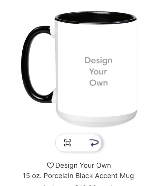 15 oz. Color Accent Mug, Black $39.99 USD